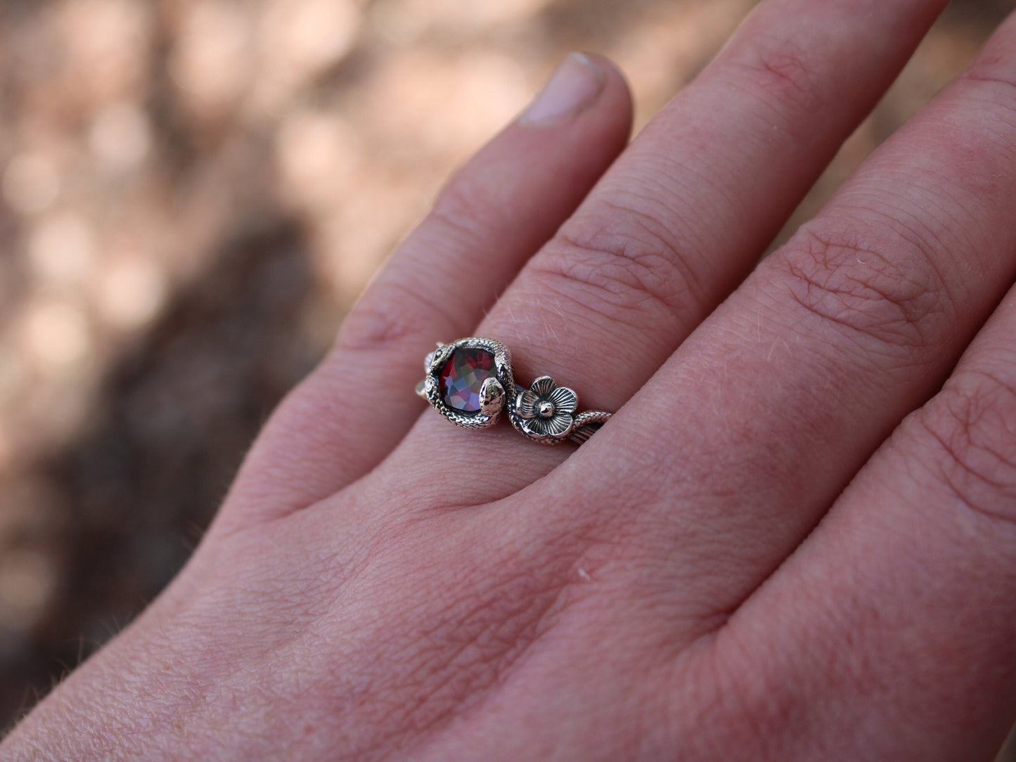 Serpent's Embrace in Sterling Silver - JF Fantasy Jewelry