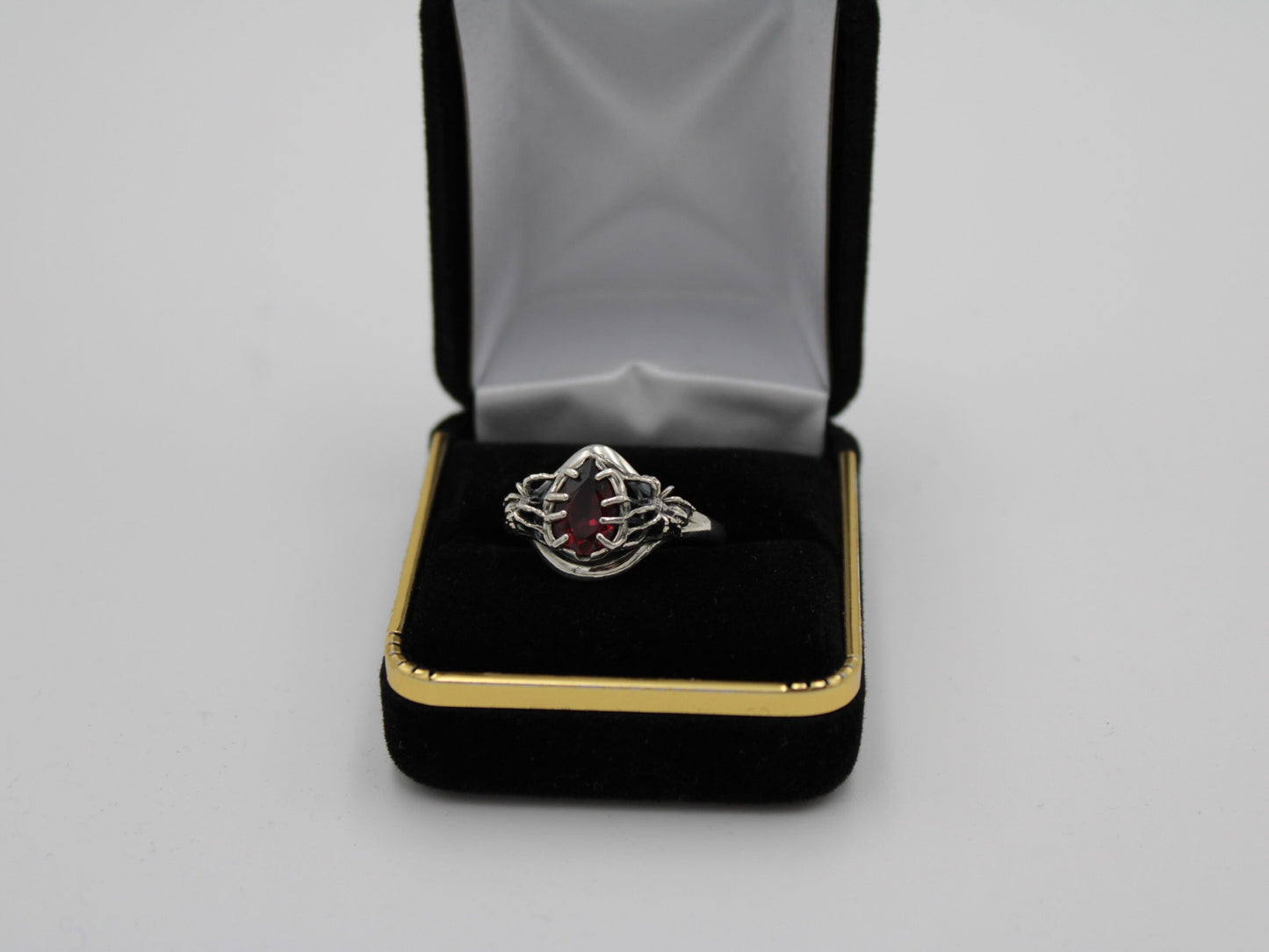 Garnet Teardrop Of The Spider Ring