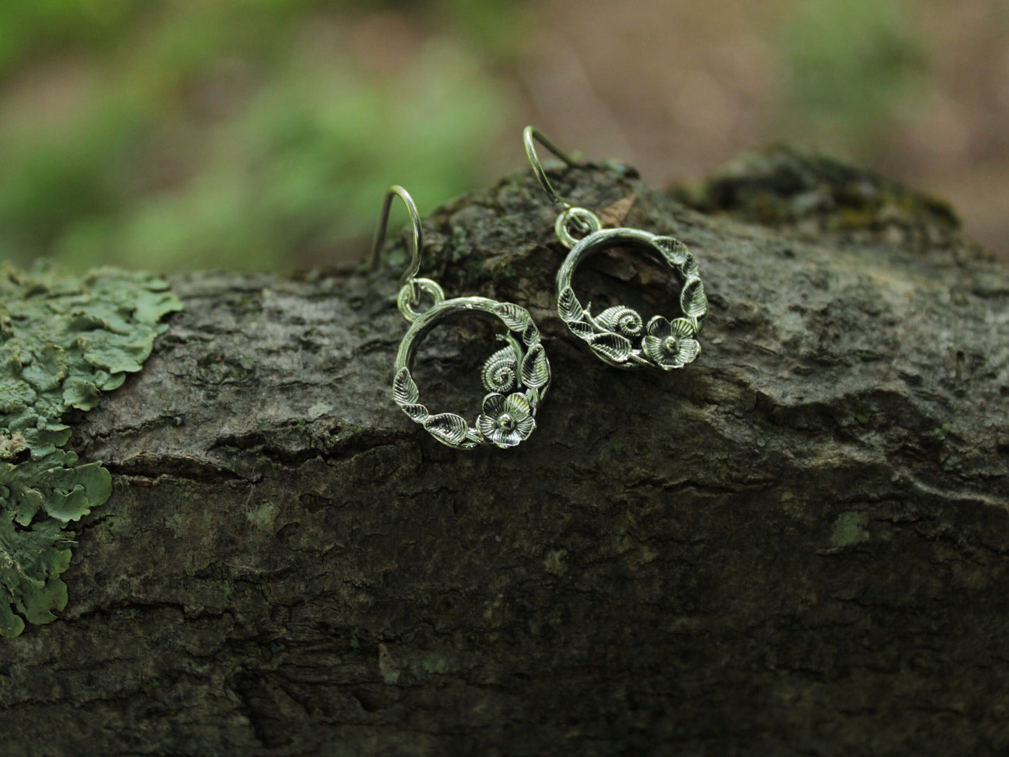 Spiral Blooms Snail Earrings