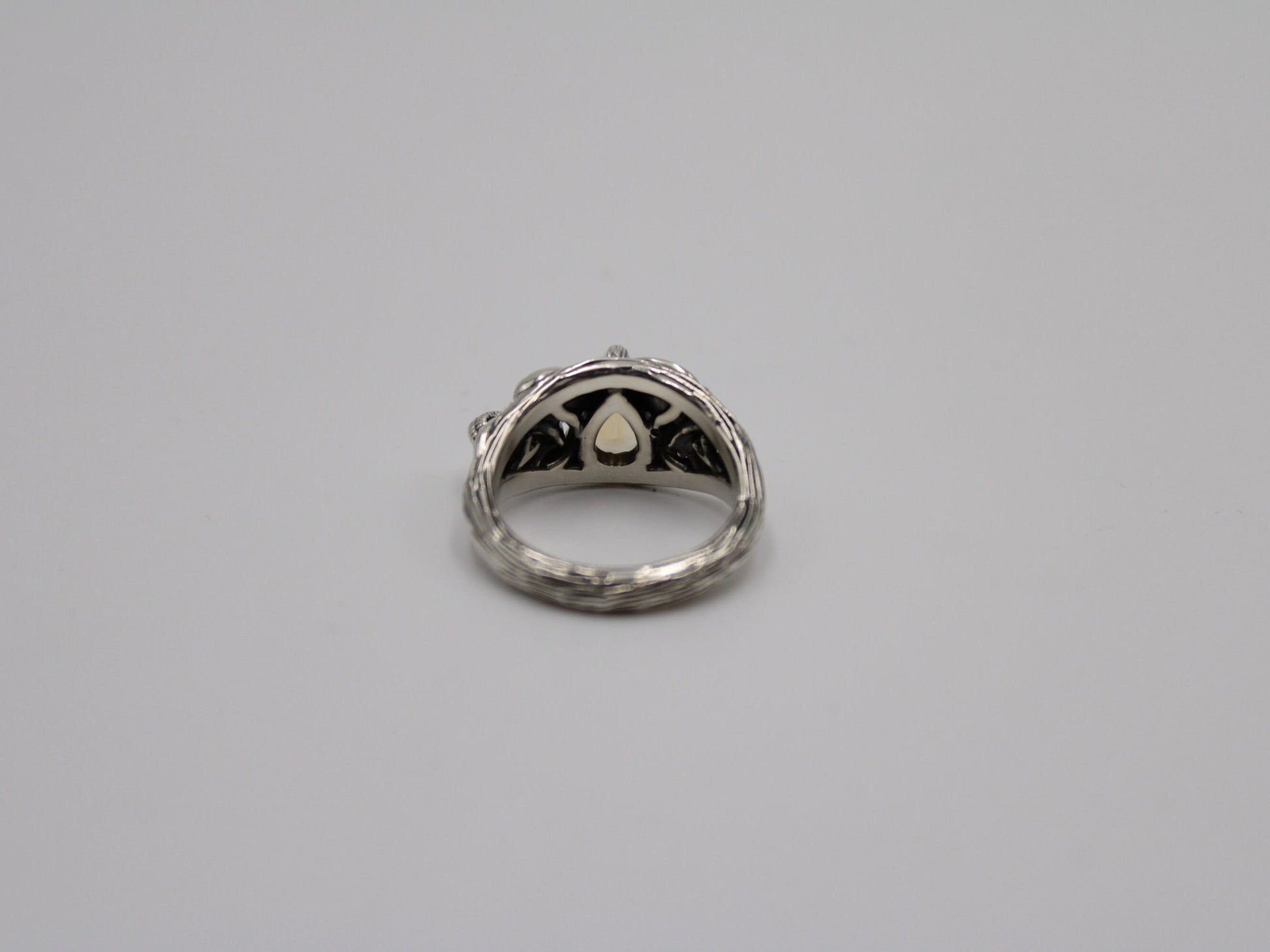 Garden Journey - Citrine Leaf Snail Ring - JF Fantasy Jewelry