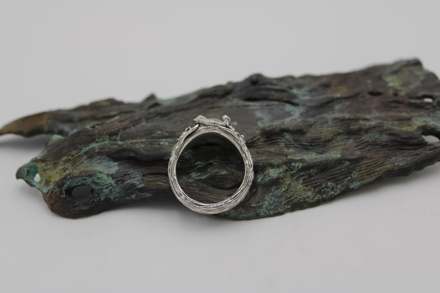 Snake & Bloom Ring – Black Onyx Serpent Ring