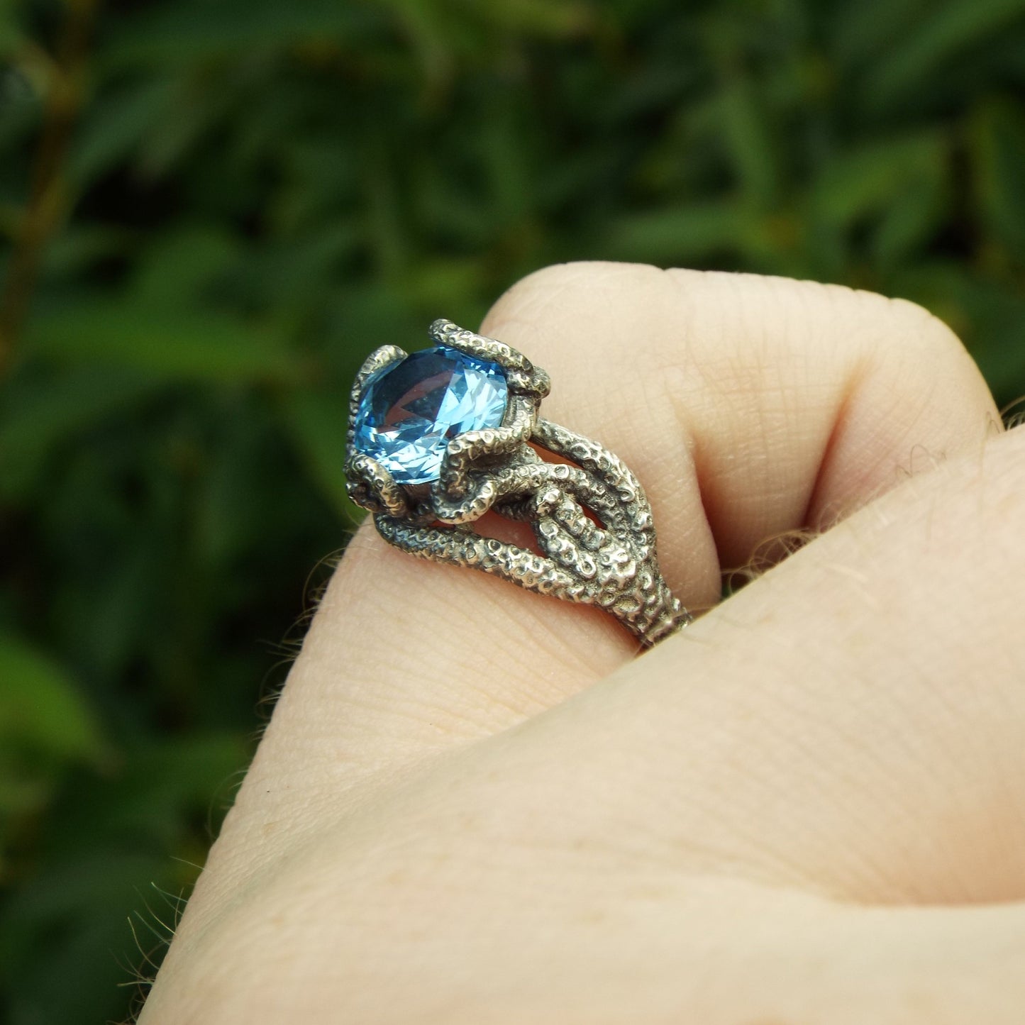 Kraken Blue Topaz Ring - JF Fantasy Jewelry