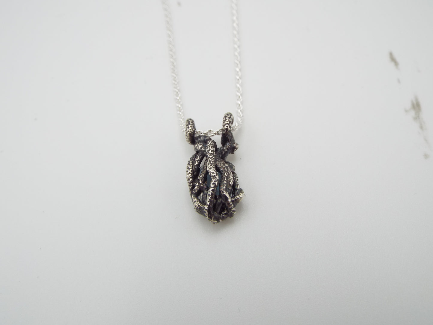 Kraken Blue Topaz Radiant Pendant - JF Fantasy Jewelry
