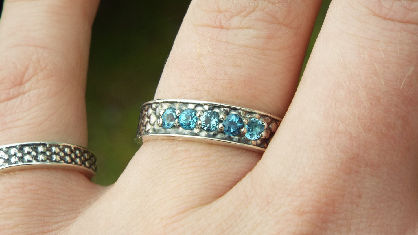 Dragon-scale Topaz band - JF Fantasy Jewelry