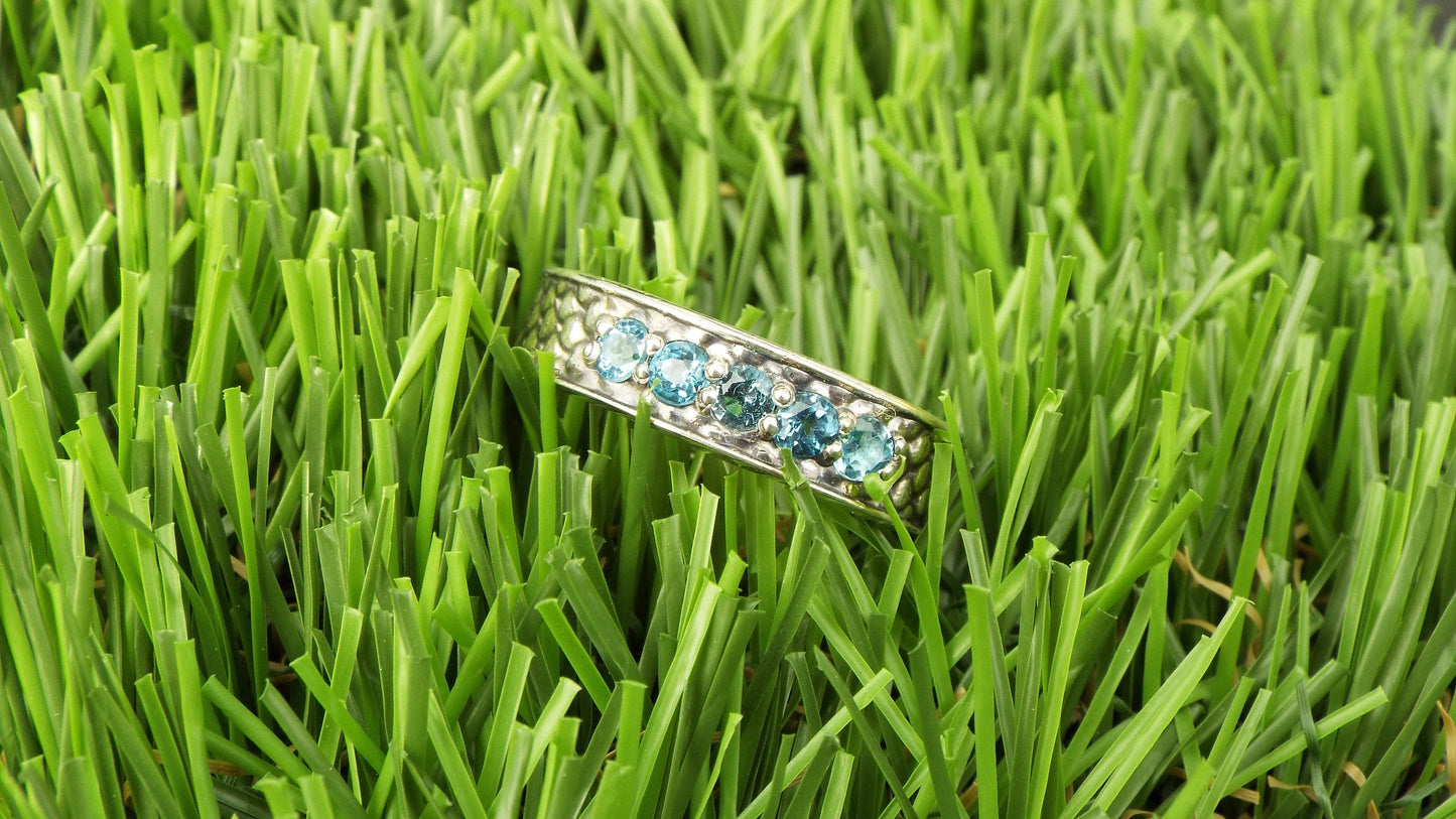Dragon-scale Topaz band - JF Fantasy Jewelry