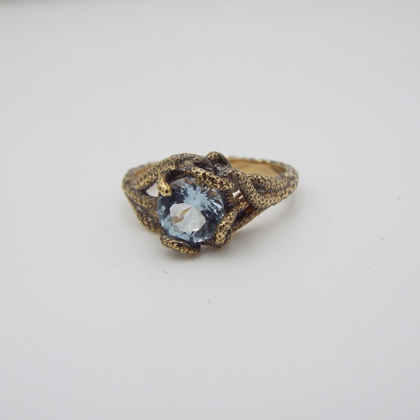 Aquamarine Fantasy Engagement ring - JF Fantasy Jewelry