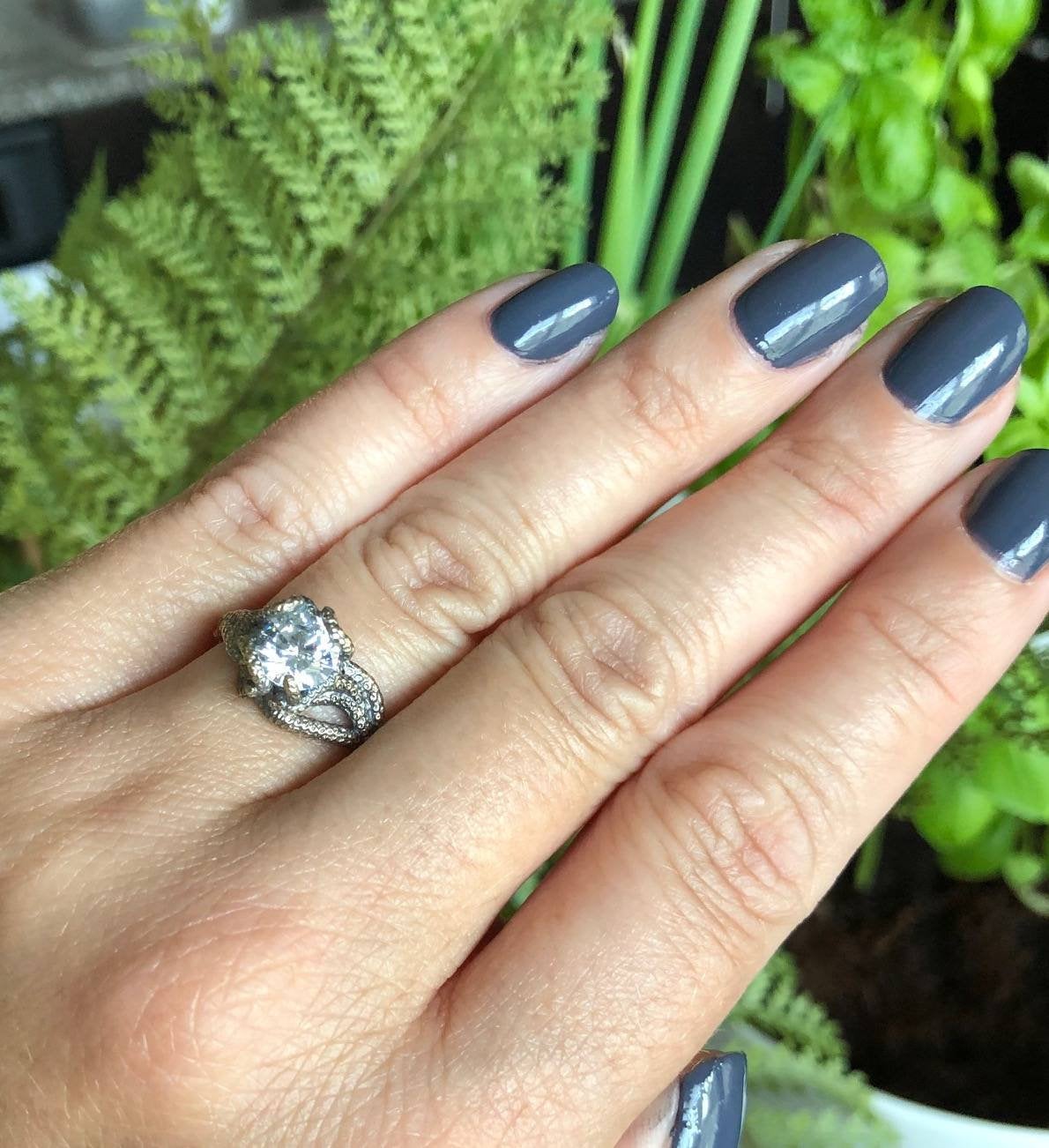 Moissanite Fantasy Engagement ring - JF Fantasy Jewelry