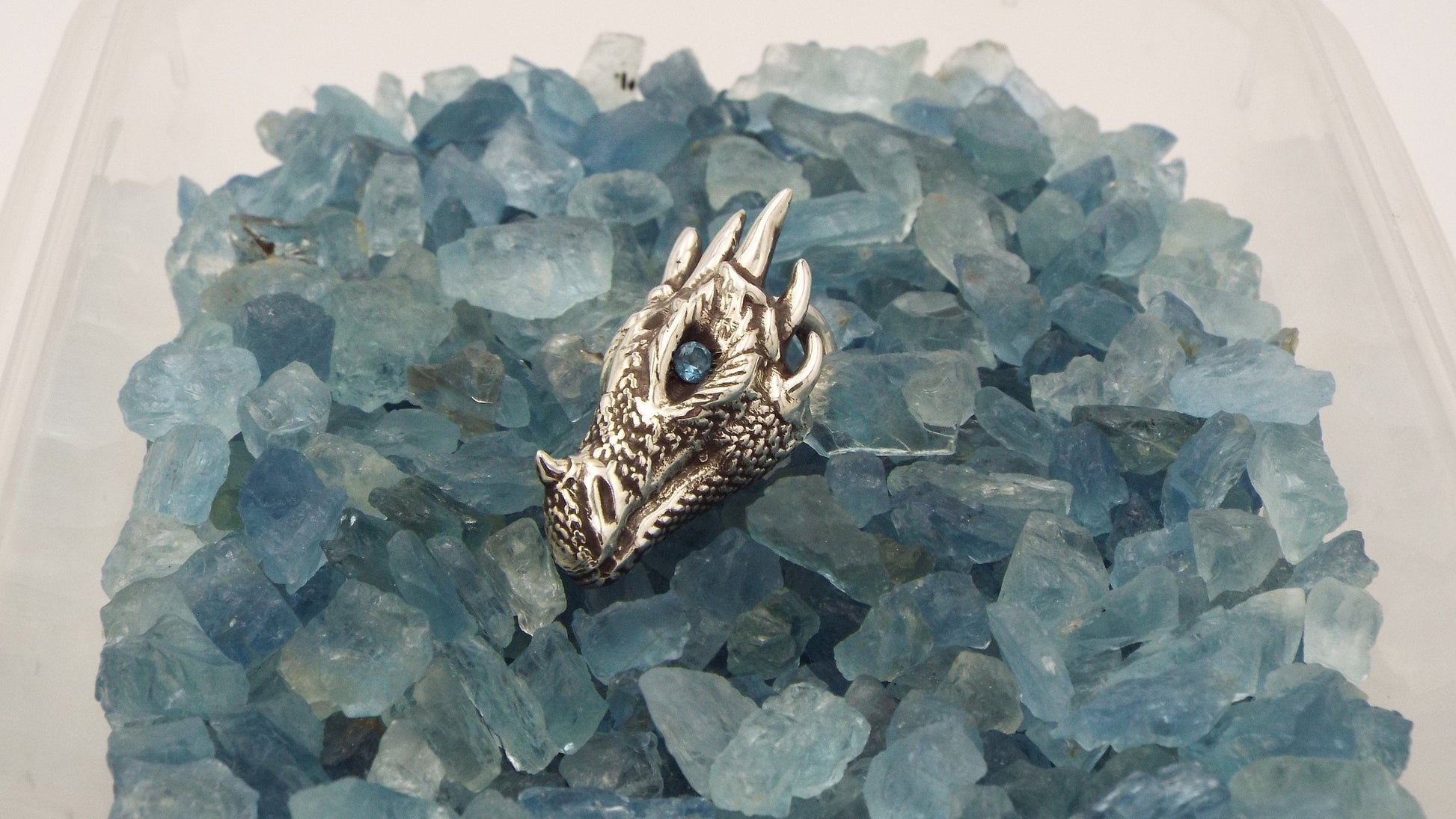 Ice Dragon Pendant - JF Fantasy Jewelry