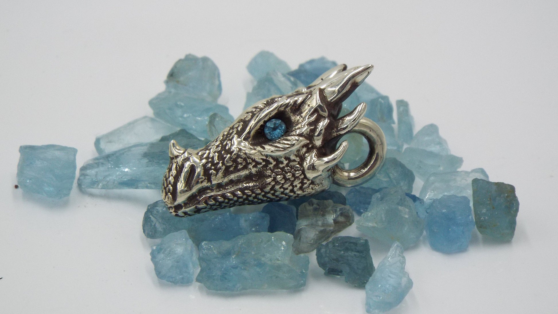 Ice Dragon Pendant - JF Fantasy Jewelry