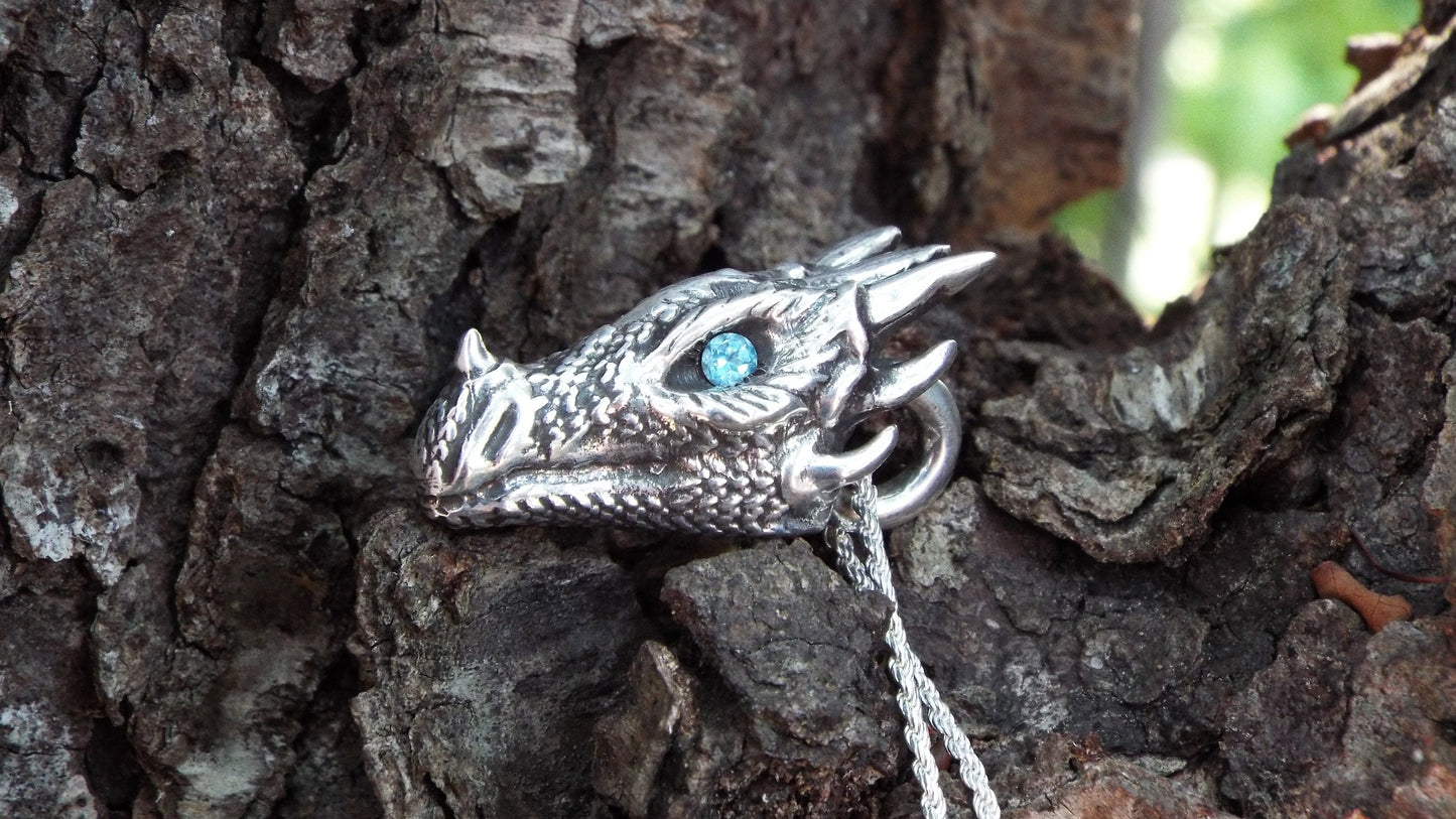 Ice Dragon Pendant - JF Fantasy Jewelry