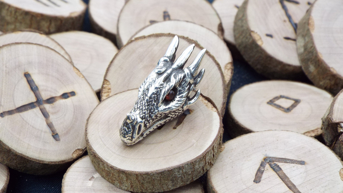 Fire Dragon Pendant - JF Fantasy Jewelry