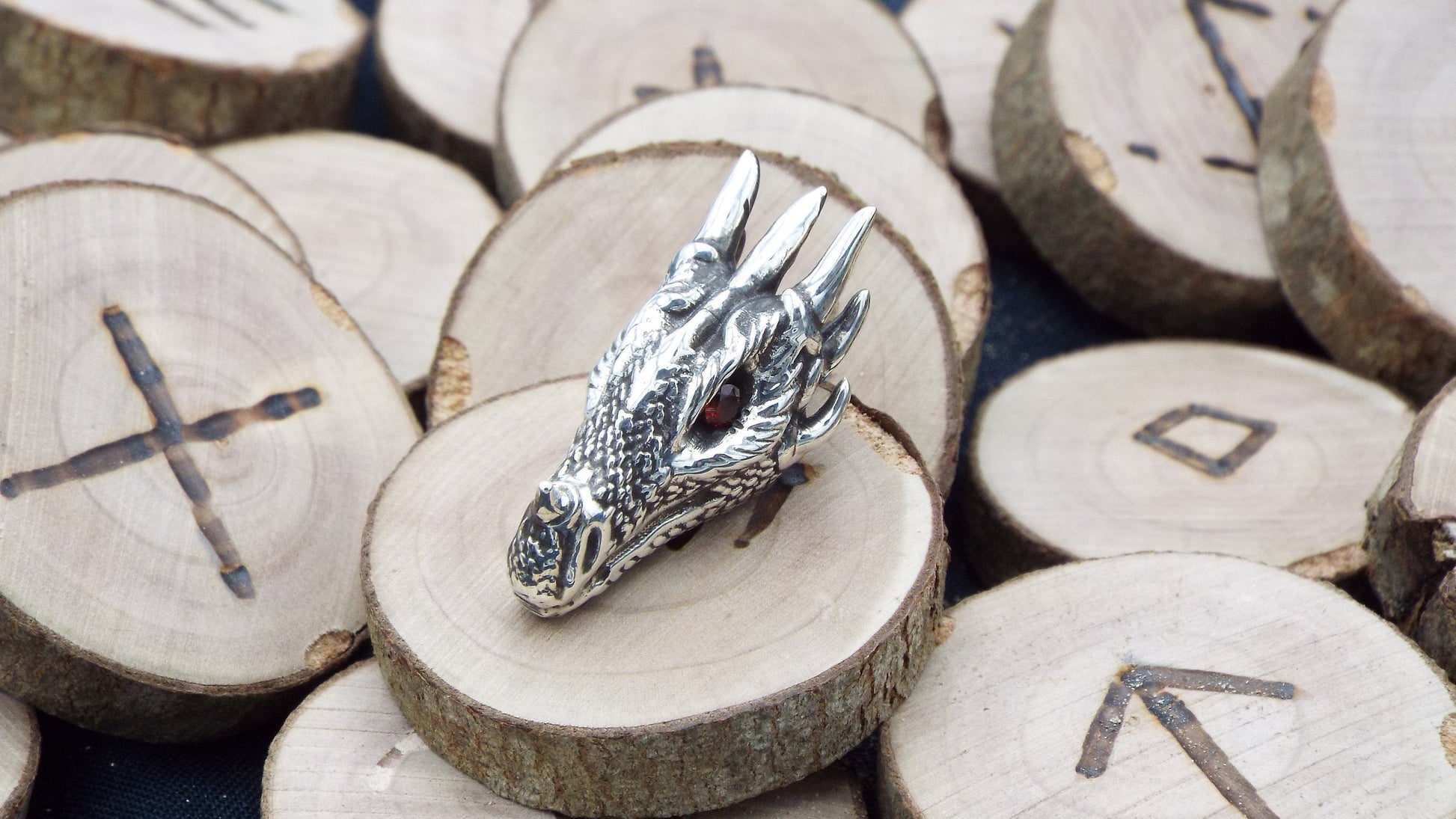 Fire Dragon Pendant - JF Fantasy Jewelry