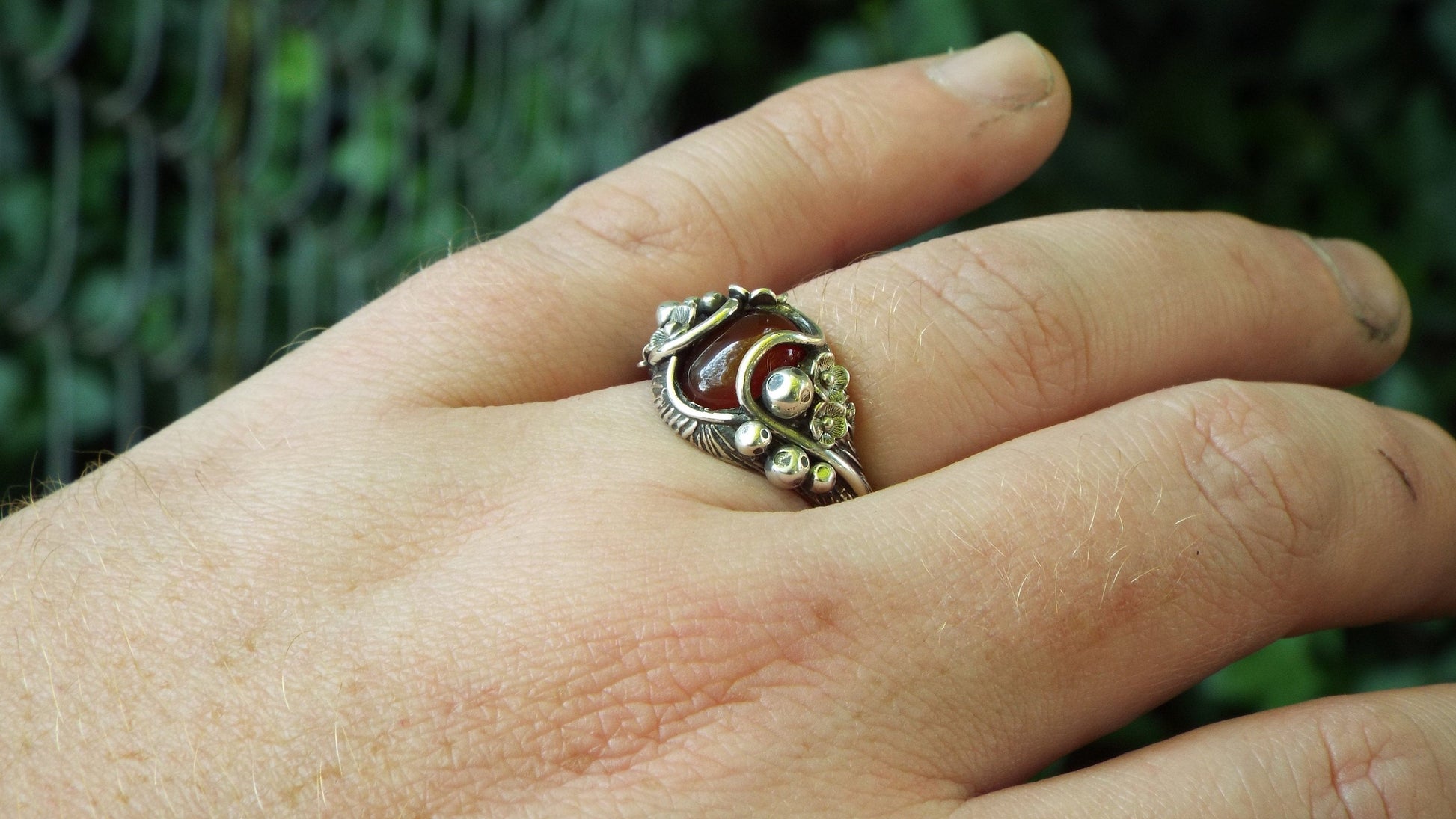 Carnelian Mushroom Forest - JF Fantasy Jewelry