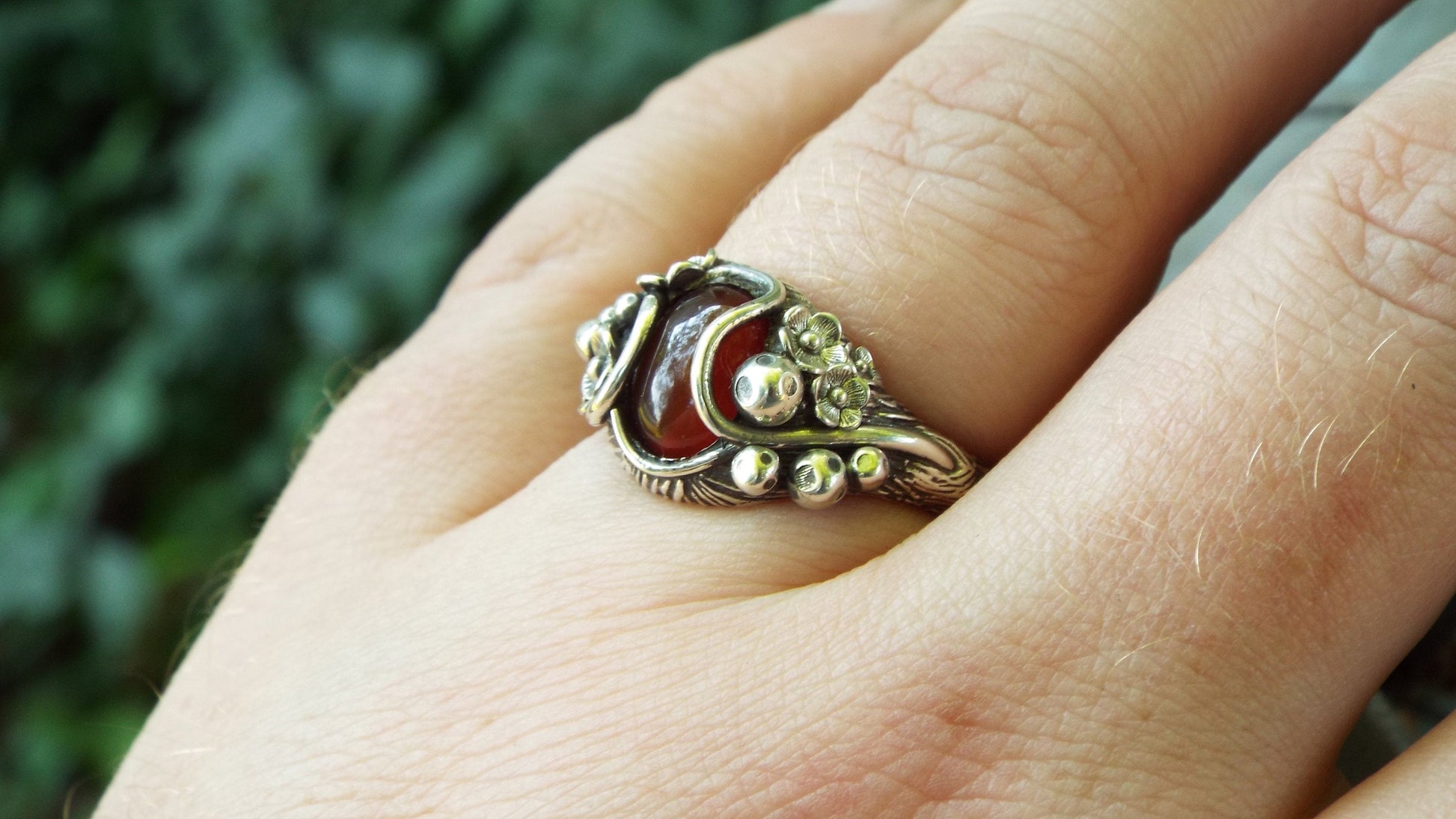 Carnelian Mushroom Forest - JF Fantasy Jewelry