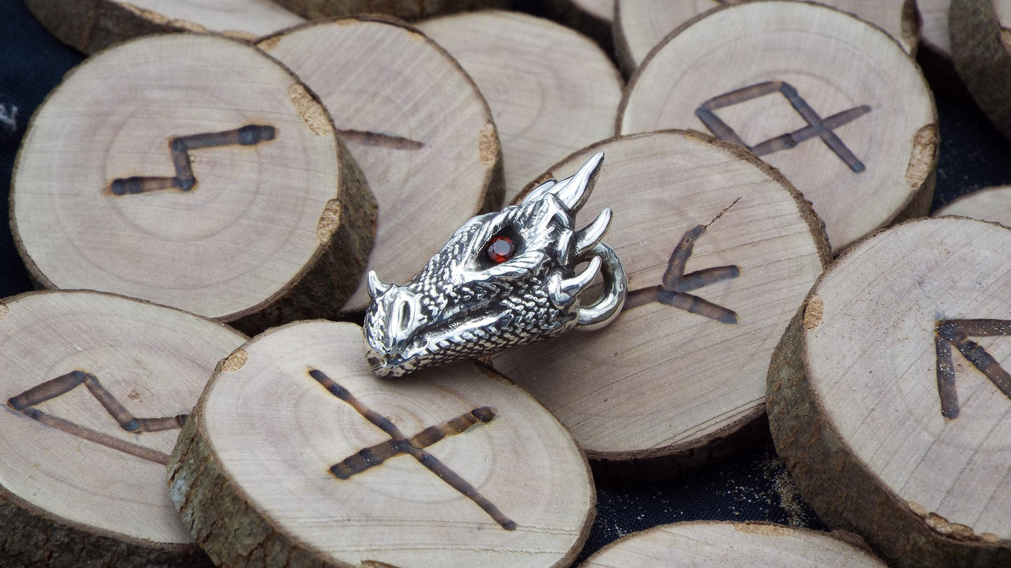 Fire Dragon Pendant - JF Fantasy Jewelry