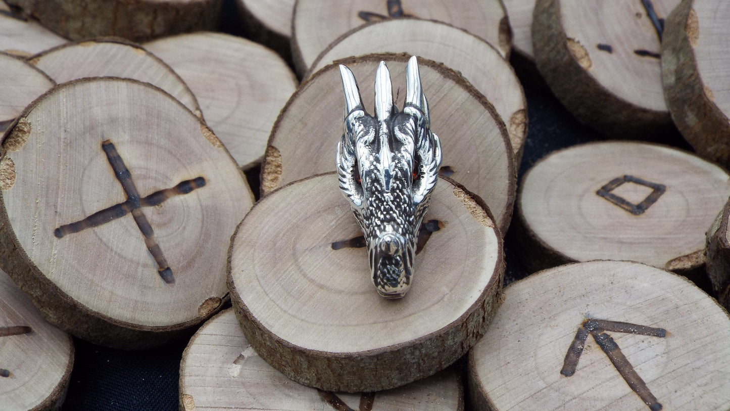 Fire Dragon Pendant - JF Fantasy Jewelry
