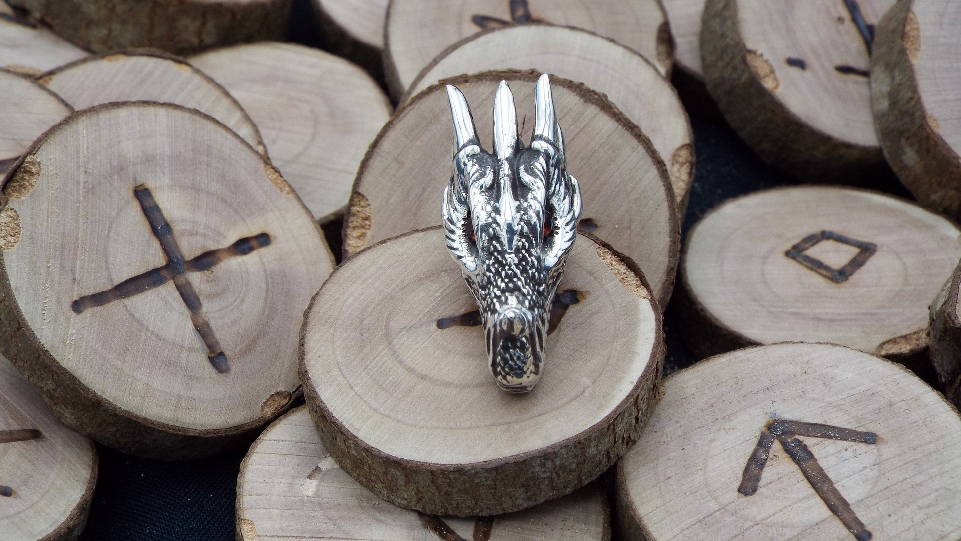 Fire Dragon Pendant - JF Fantasy Jewelry
