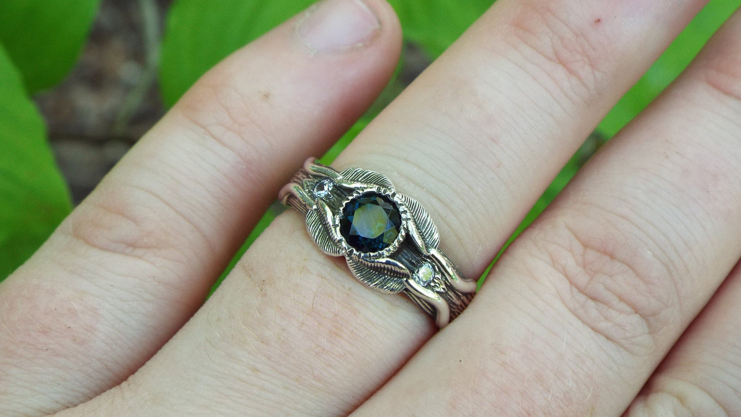 Blue Topaz Love of the Trees Set - JF Fantasy Jewelry