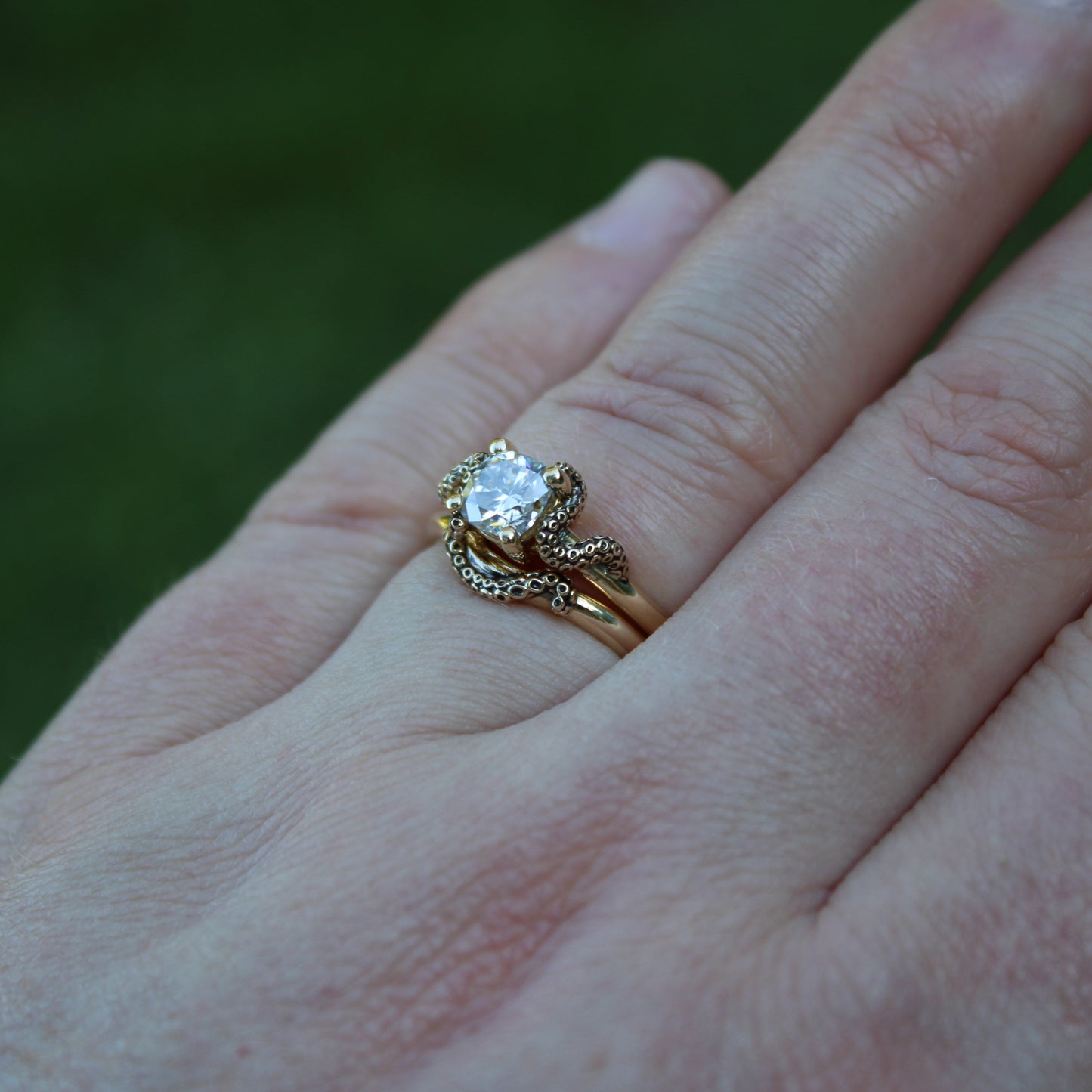 The Kraken's Embrace Bridal Set - Moissanite