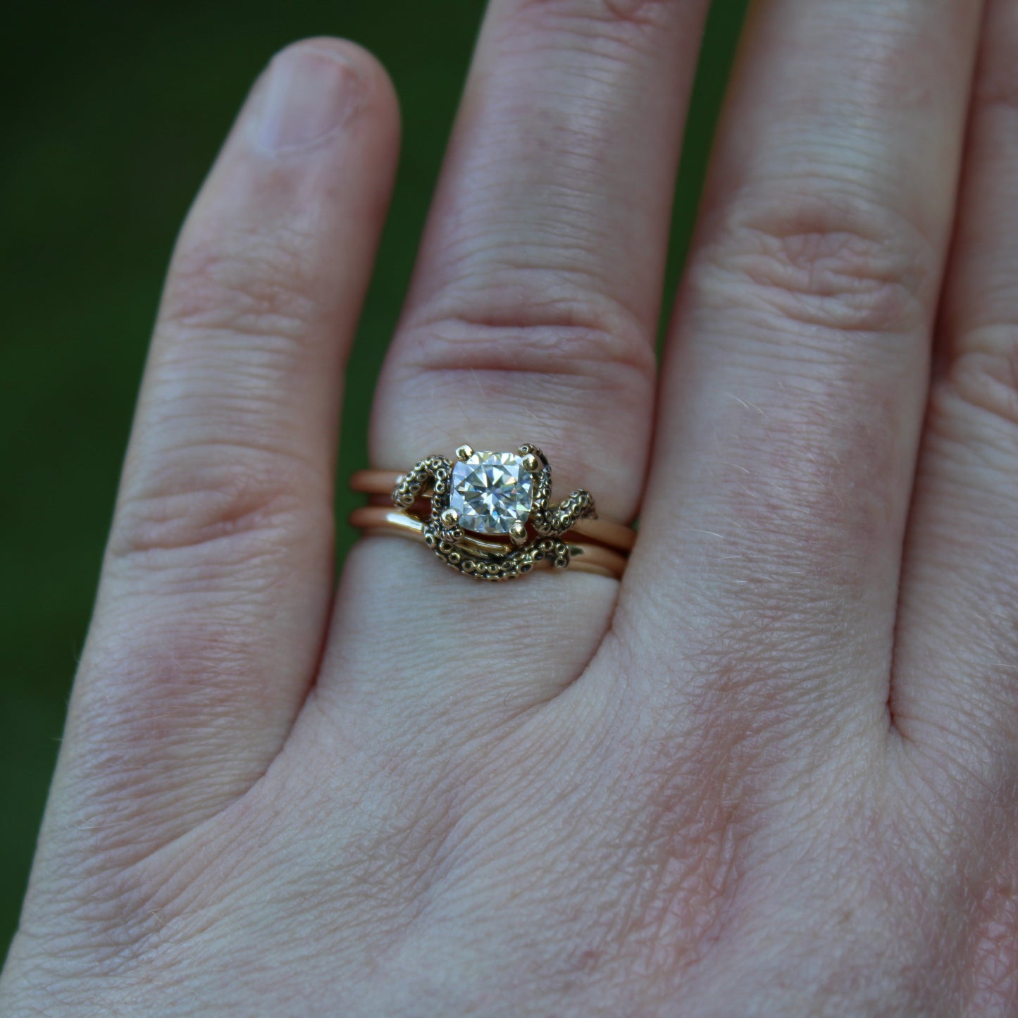 The Kraken's Embrace Bridal Set - Moissanite