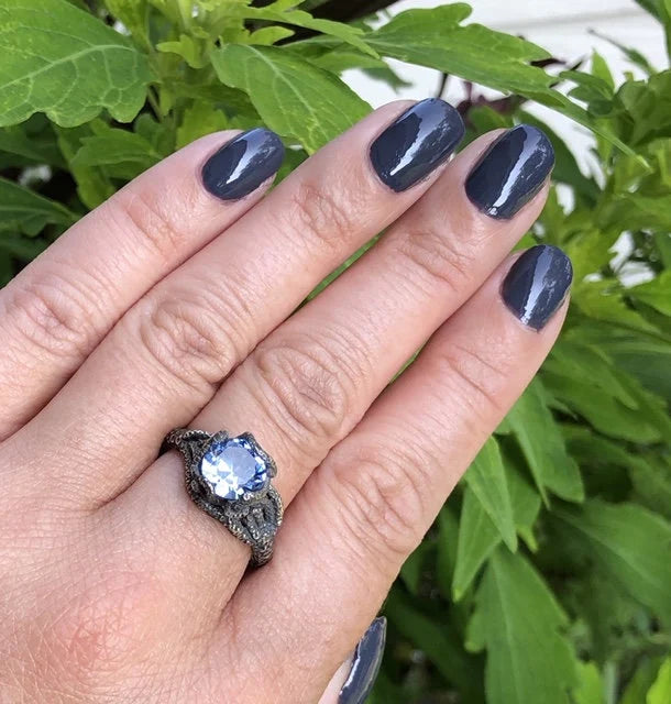 Kraken Faceted Blue Topaz Ring