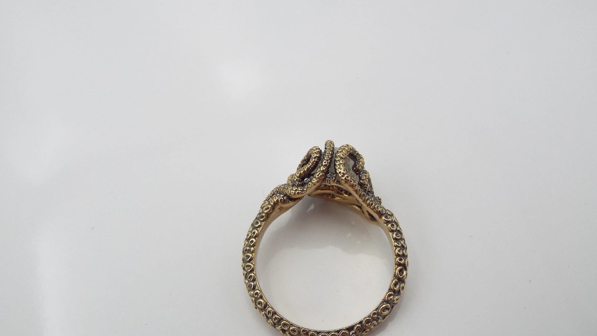 Raw White Diamond Engagement Ring - JF Fantasy Jewelry