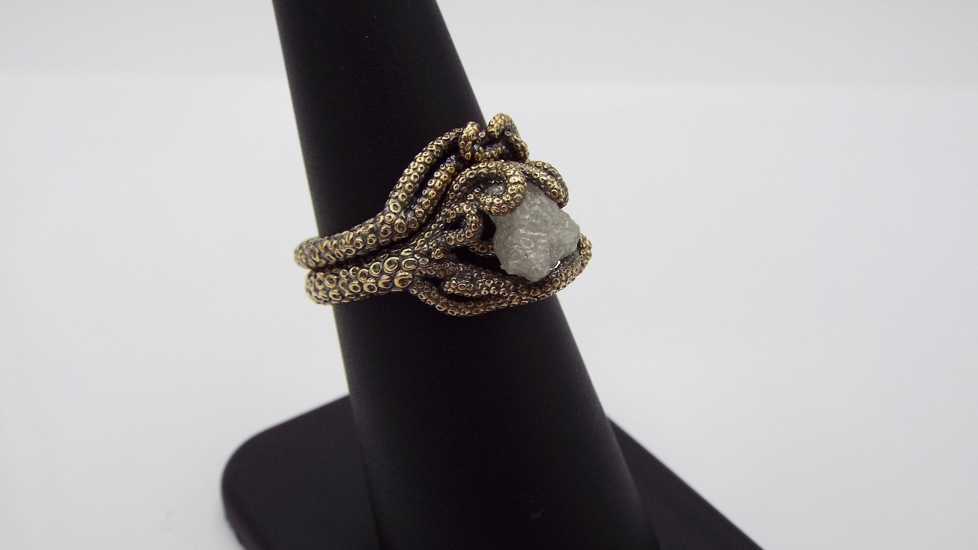 Raw White Diamond Bridal Set - JF Fantasy Jewelry