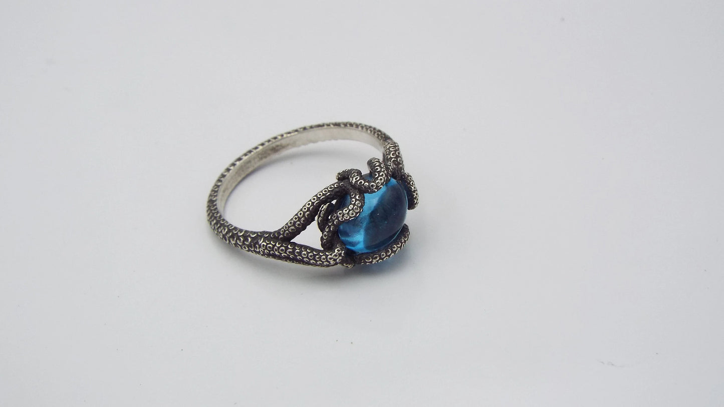 Kraken Blue Topaz Ring - JF Fantasy Jewelry