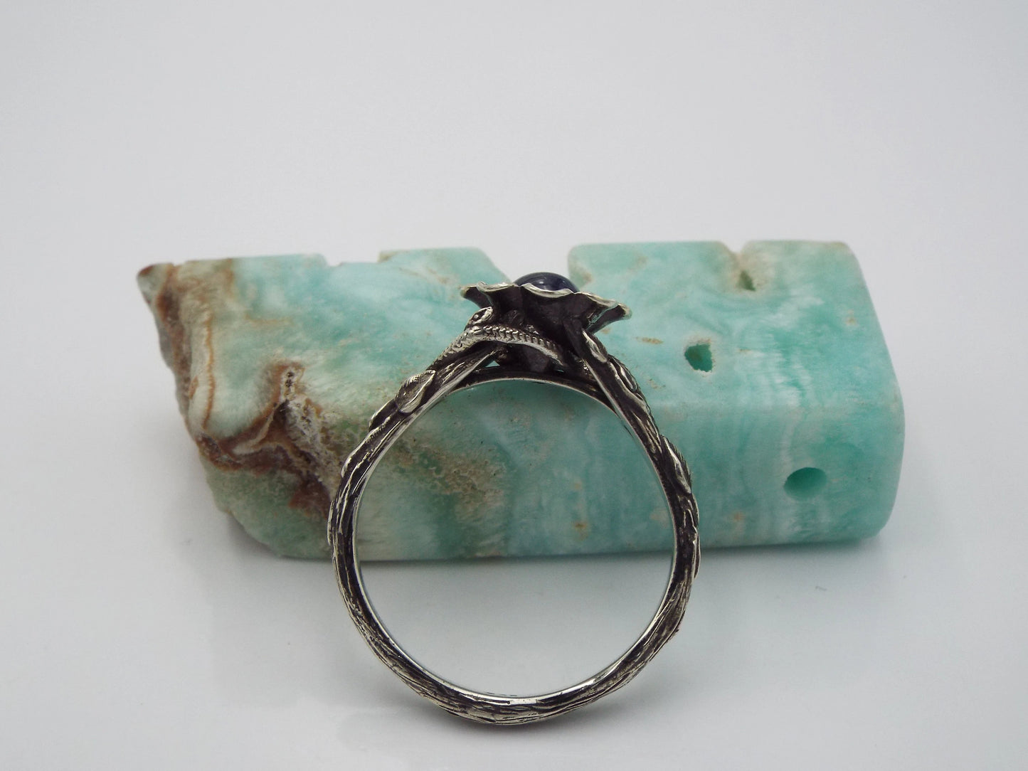 Blossoming Love Sapphire Flower Engagement Ring - JF Fantasy Jewelry