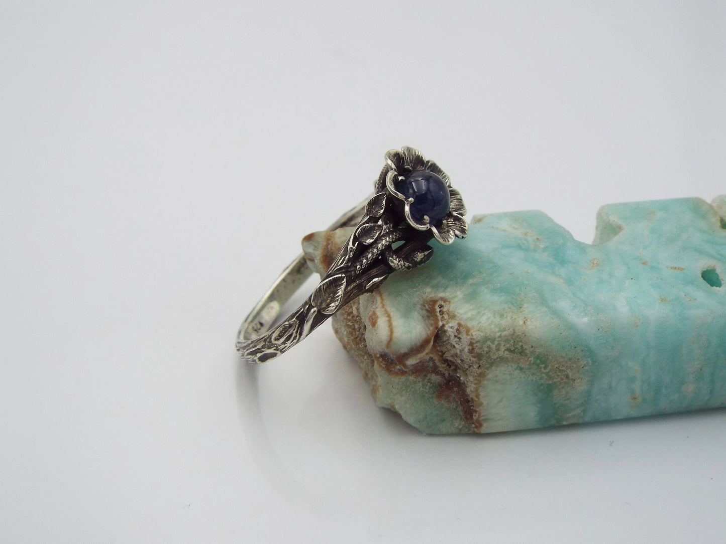 Blossoming Love Sapphire Flower Engagement Ring - JF Fantasy Jewelry