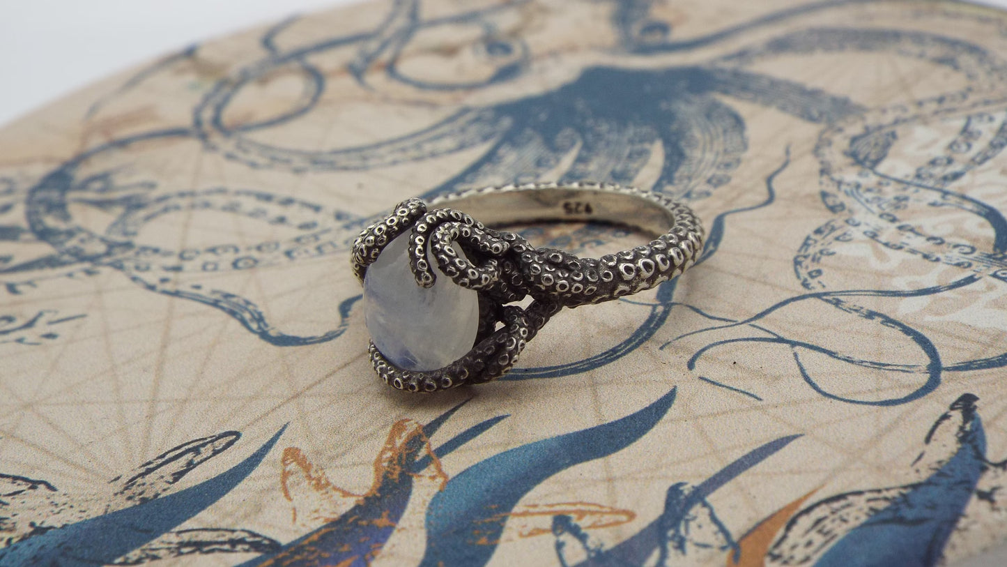 Kraken Moonstone Ring