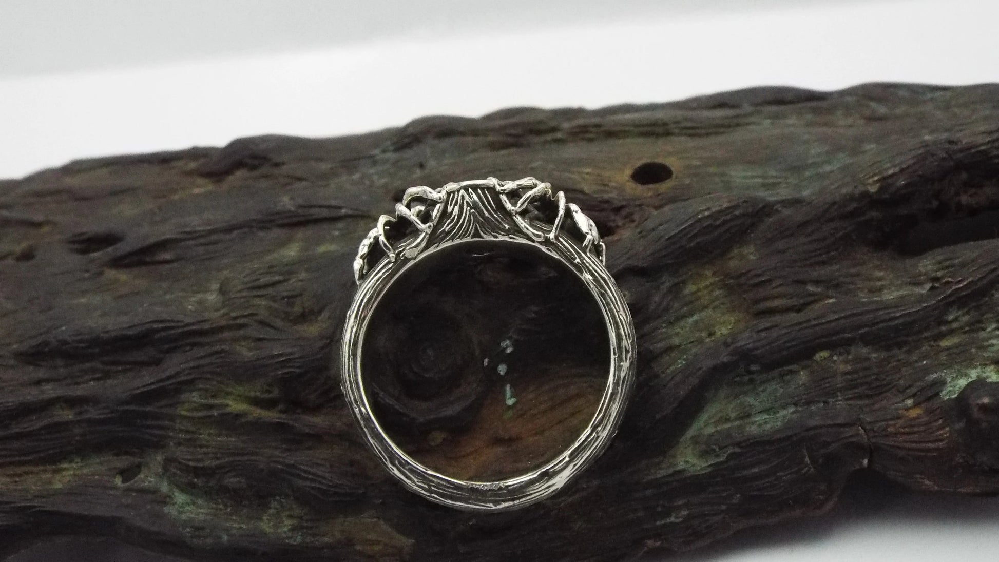 Moonstone Tree Knot Spider Ring - JF Fantasy Jewelry