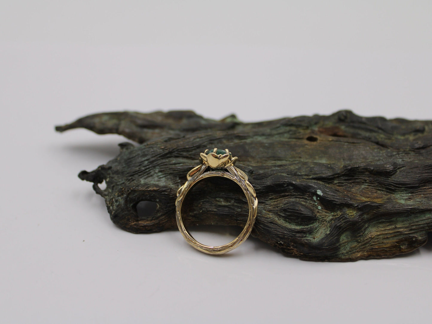 Moss Agate Lotus Bridal Set