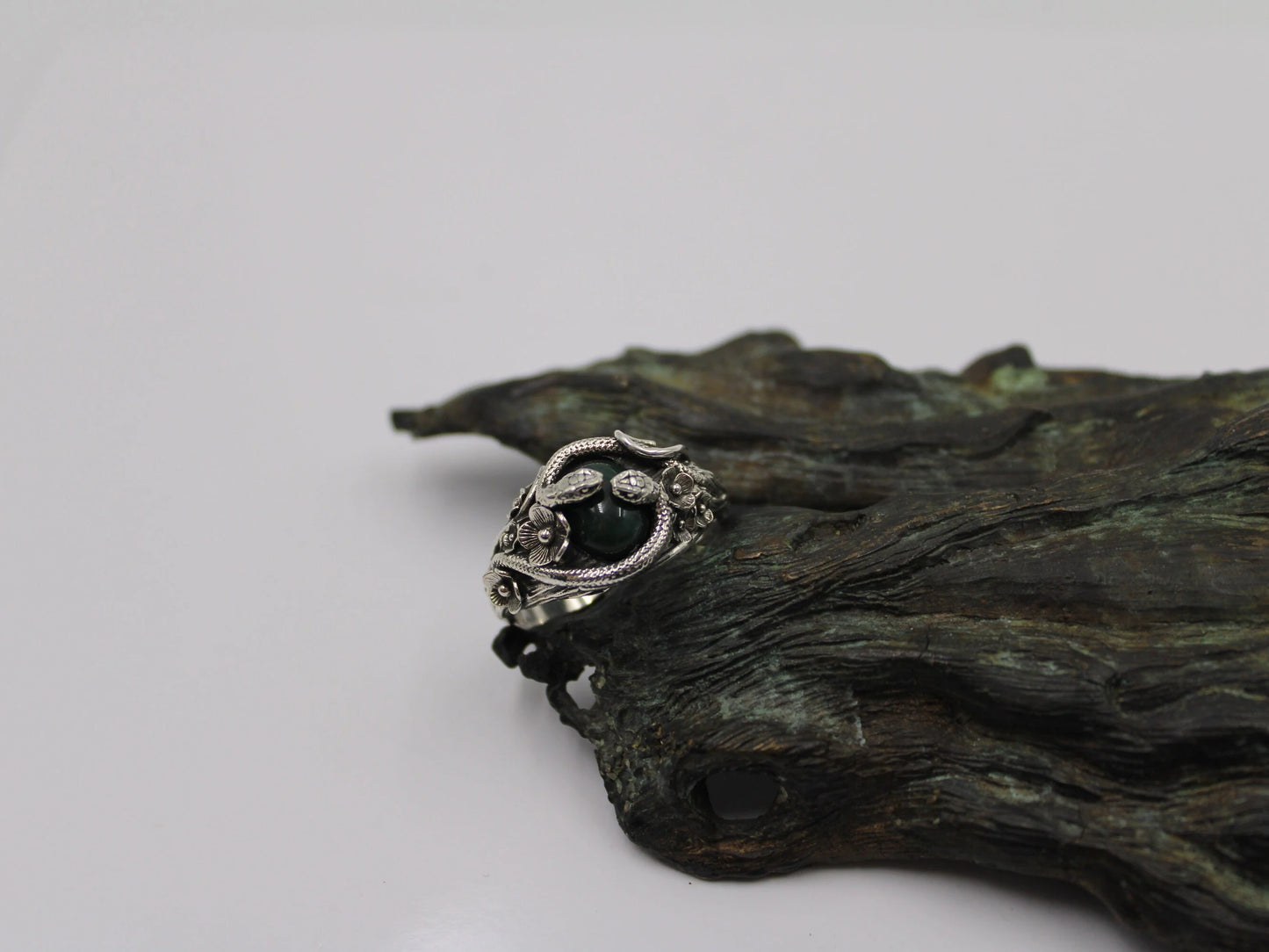 Bloodstone Circle of Snakes Ring