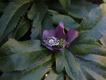 Load image into Gallery viewer, Radiant Bloom, Sterling Silver Moissanite Lotus Ring
