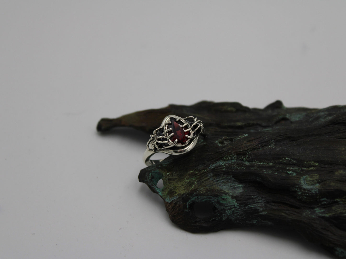 Garnet Teardrop Of The Spider Ring