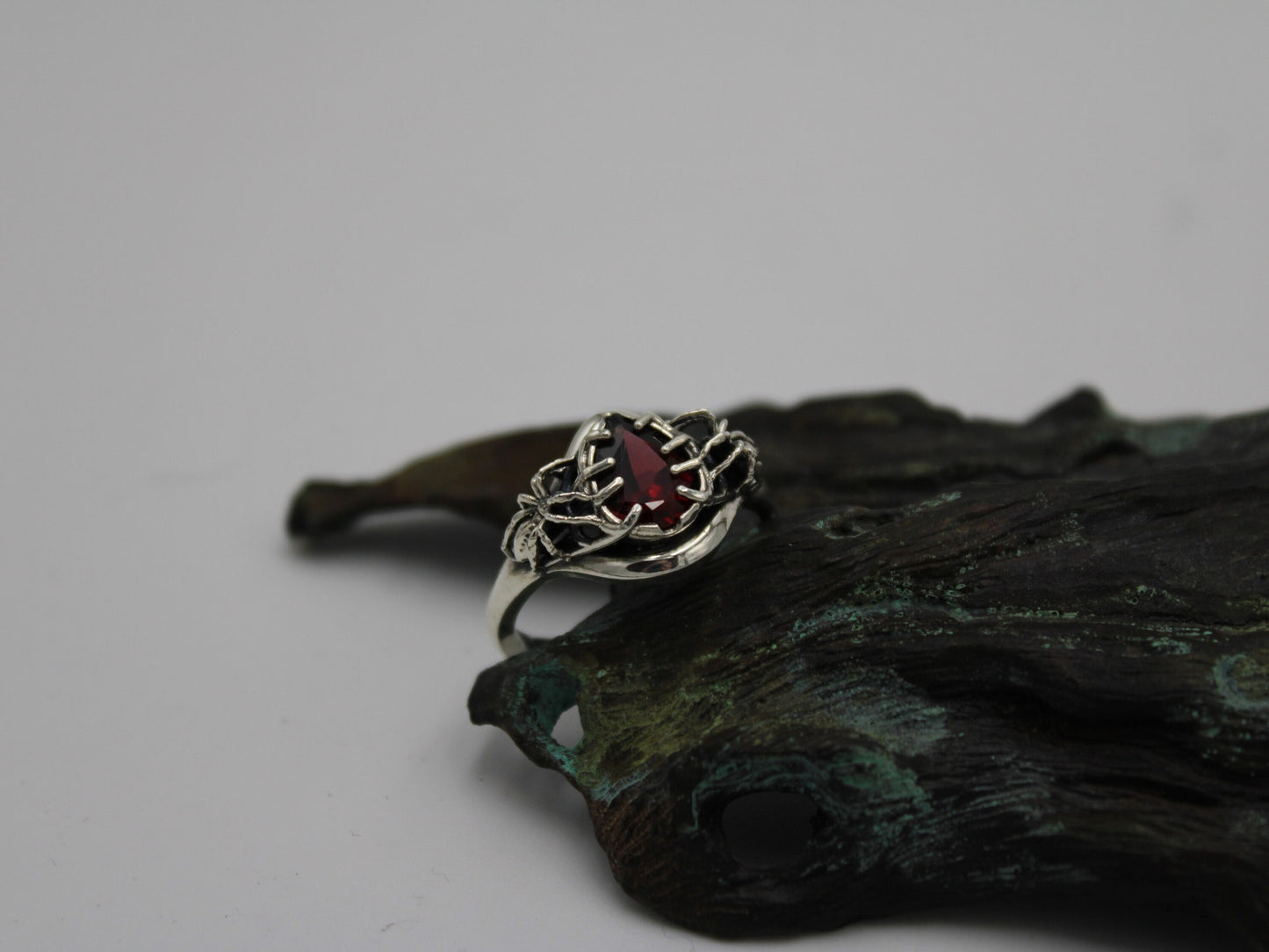 Garnet Teardrop Of The Spider Ring