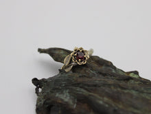 Load image into Gallery viewer, Sunset Petals, Ruby Gold Lotus Engagement Ring
