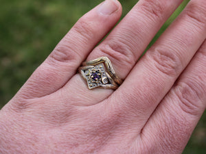 Lunar Bloom, Amethyst Lotus Bridal Set