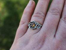 Load image into Gallery viewer, Radiant Bloom, Sterling Silver Citrine Lotus Ring
