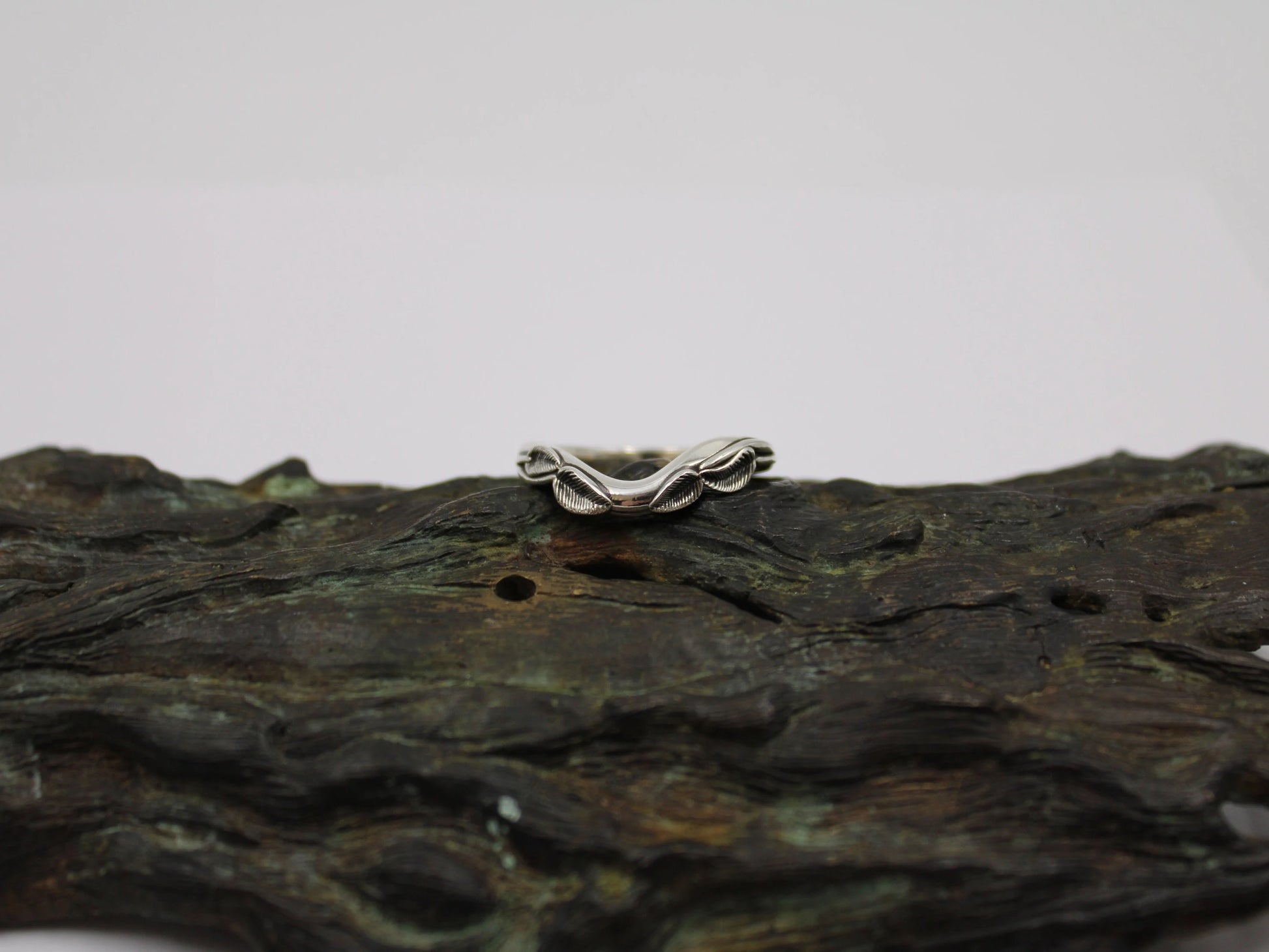 Radiant Bloom Set - Sterling Silver Moissanite Lotus Bridal Set - JF Fantasy Jewelry