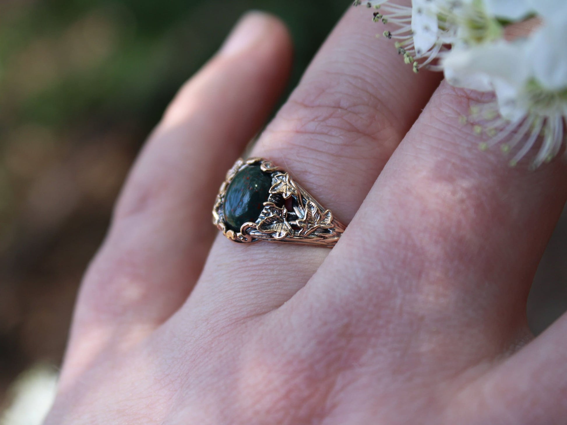 Golden Bloodstone Ivy - JF Fantasy Jewelry