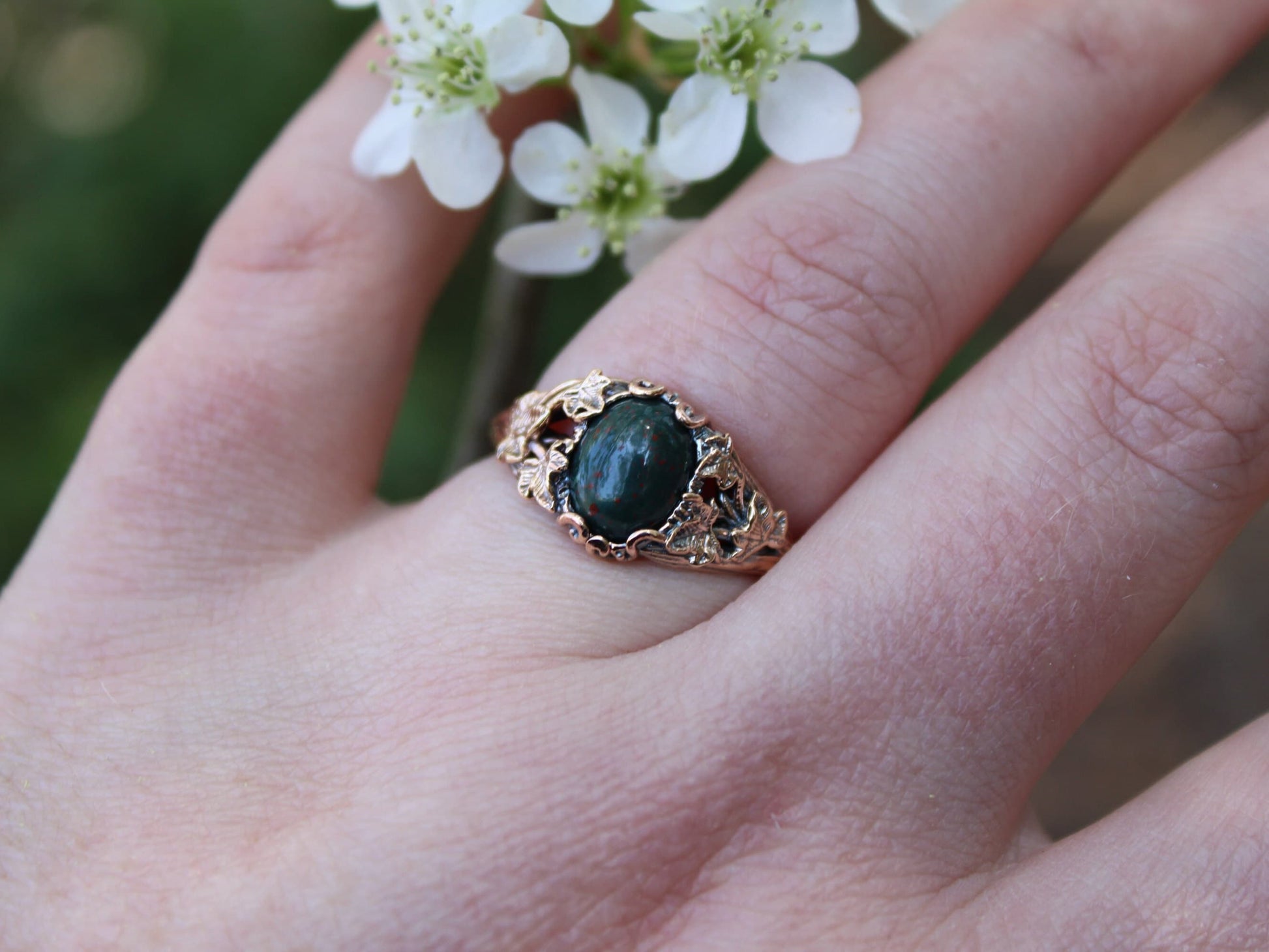Golden Bloodstone Ivy - JF Fantasy Jewelry
