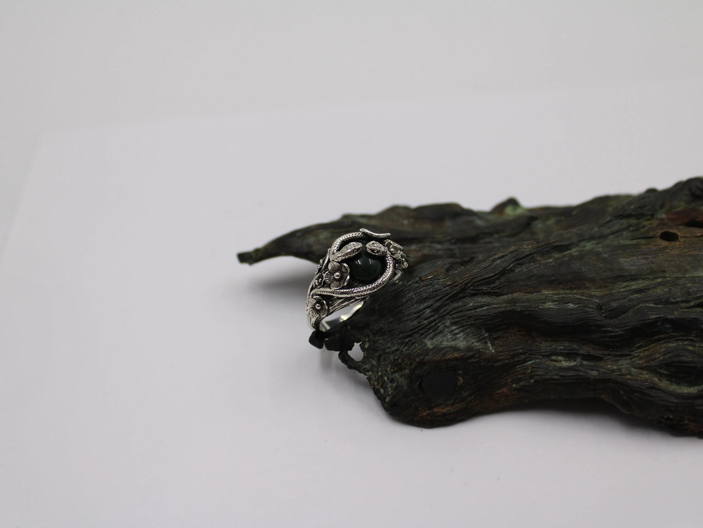 Bloodstone Circle of Snakes Ring