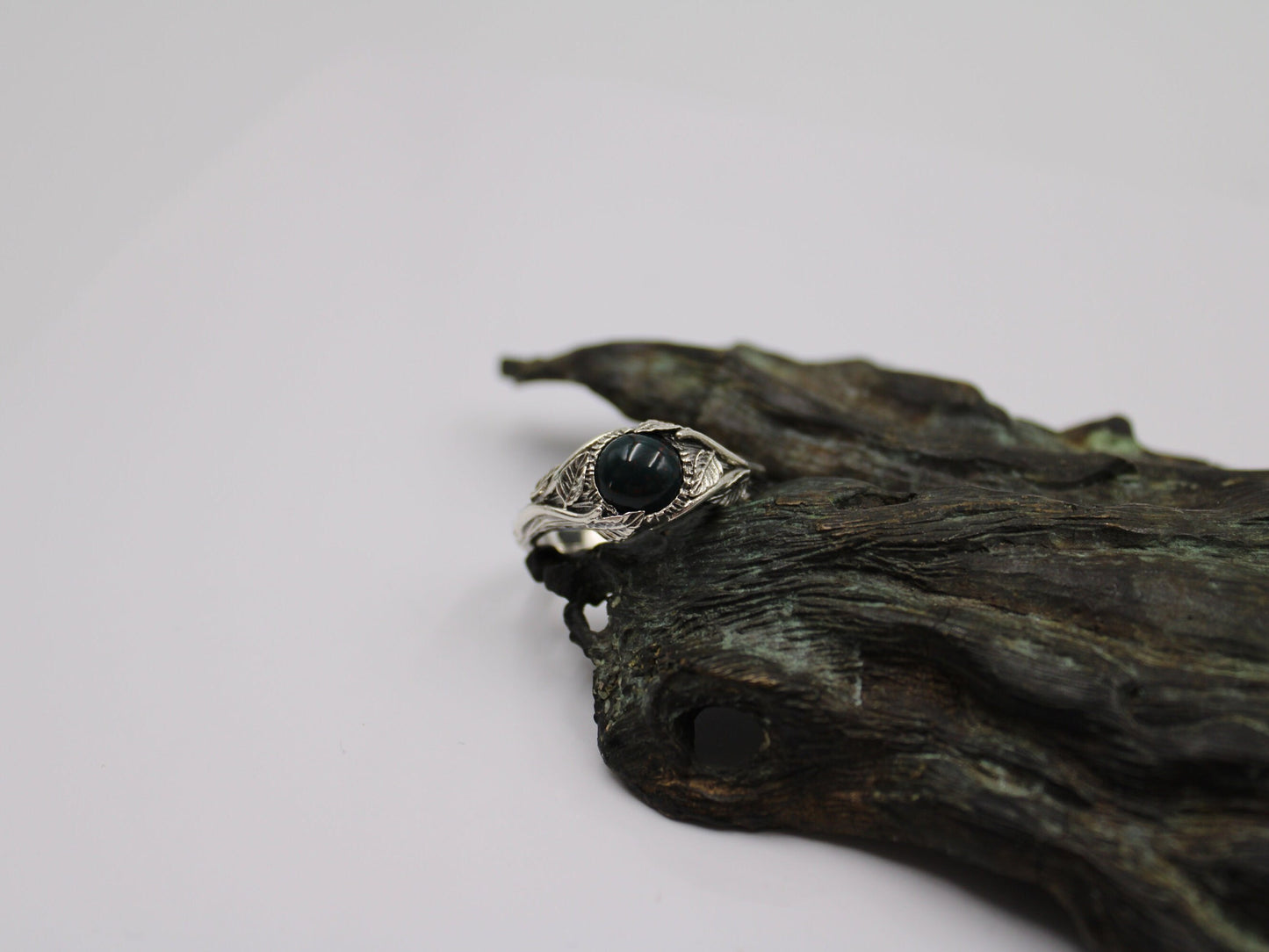 Bloodstone Leaf Ring