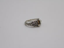 Load image into Gallery viewer, Garden Journey - Citrine Leaf Snail Ring
