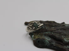 Load image into Gallery viewer, Garden Journey - Moss Agate Leaf Snail Ring
