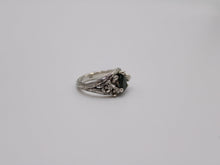 Load image into Gallery viewer, Floral Trails - Moss Agate Snail Ring
