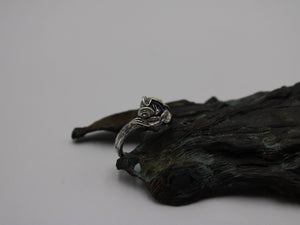 Leafy Trails - Amethyst Snail Ring