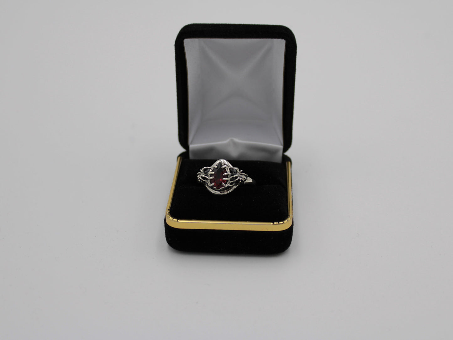 Garnet Teardrop Of The Spider Ring